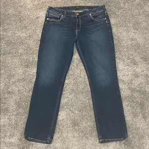 EC Silver Jeans Avery Straight Dark Wash Jeans - Size 33
